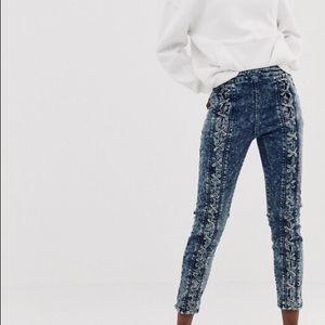 ASOS High Waisted Acid Wash Jeans